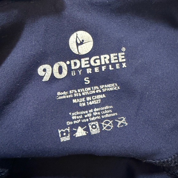 90 Degree Reflex Navy Blue 7/8 Leggings - Picture 3 of 5